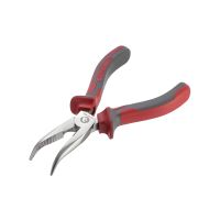 Изогнутые длинногубцы 160 мм из стали С55 от INTERTOOL HT-0131