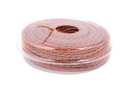 Лісочка для тримера MASTERTOOL безшумна SPIRAL 3.00 мм 57 м (блістер) двокольорова, 19-1614