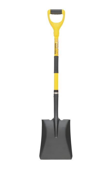Совкова лопата 240х300х1100 мм з фібергласовою ручкою та держаком, порошкове фарбування MASTERTOOL 14-6278
