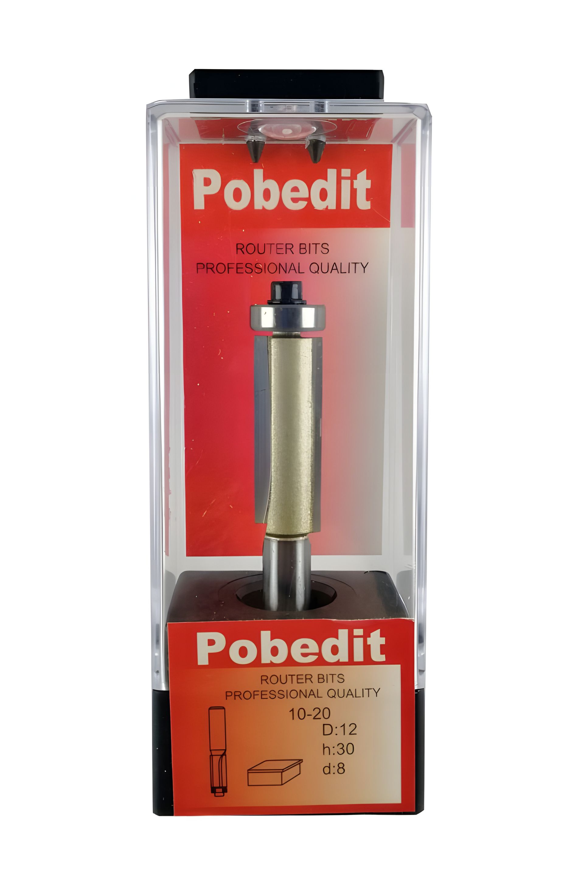 Фреза двухножевая с нижним подшипником D-12 мм, d-8 мм Pobedit P-1020-08-1230 Фреза двухножевая с нижним подшипником D-12 мм, d-8 мм Pobedit P-1020-08-1230