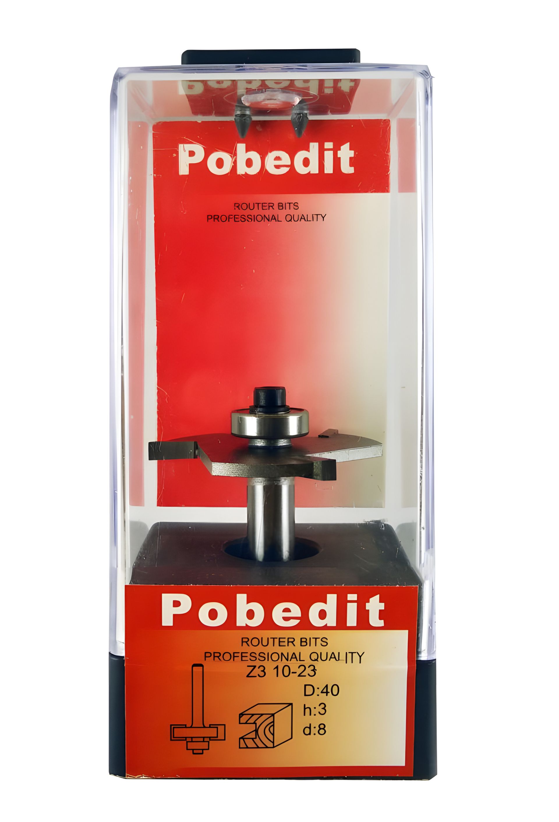 Фреза трехножевая для четверти D-40 мм, H-3 мм, d-8 мм, Pobedit P-1023-08z3-03 Фреза трехножевая для четверти D-40 мм, H-3 мм, d-8 мм, Pobedit P-1023-08z3-03