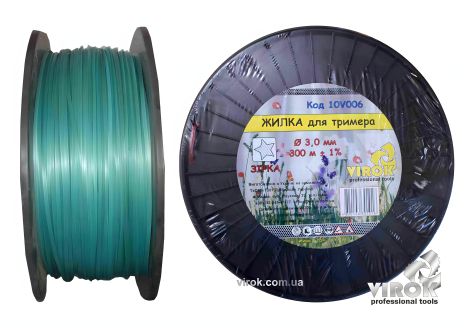 Тримерна лісочка "ЗІРКА" TM 3.0 мм x 300 м VIROK 10V006
