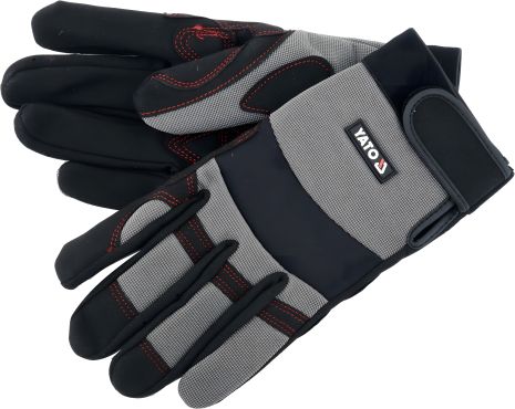 Рукавички робітники із застібкою-липучкою штучна шкіра + синтетика розмір 8 Yato YT-746628