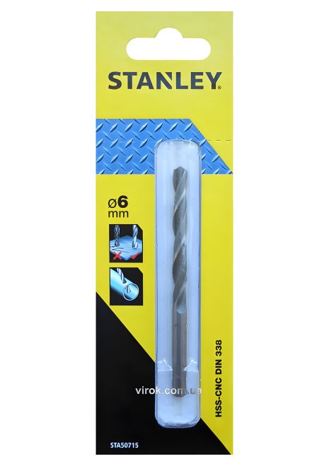Металеве свердло 6 мм Stanley STA50715-QZ