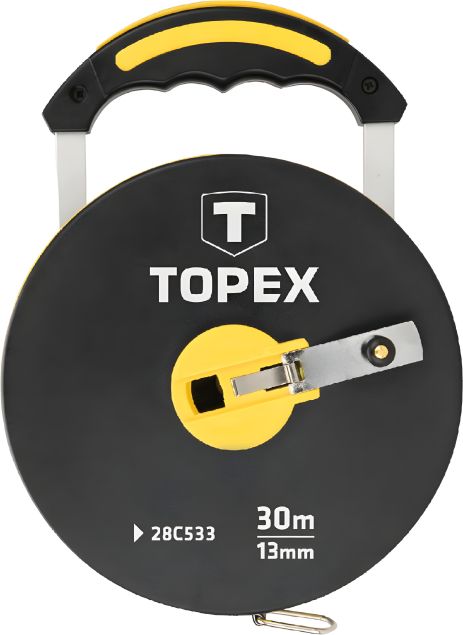 Измерительная лента стекловолокно 30 м с выдвижной ручкой Topex 28C533