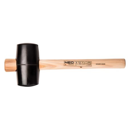 Гумова киянка 75 мм/680 г, рукоятка з гікорі NEO 25-053 Гумова киянка 75 мм/680 г, рукоятка з гікорі NEO 25-053