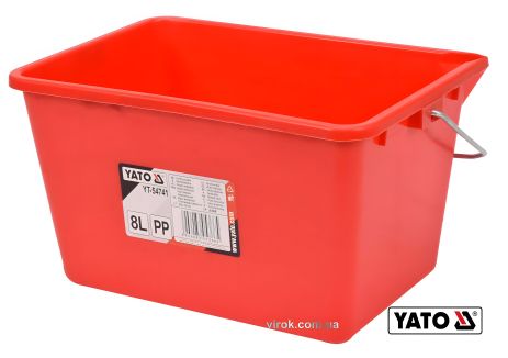 Пластикове відро для малярних робіт YaTo YT-54741, 8 л, з розподілом літрів