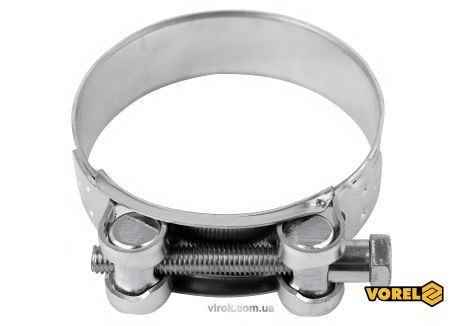 Оцинкованный стальной хомут с зажимом винтовым GBS W1 Ø86-91/24 мм Vorel 73806