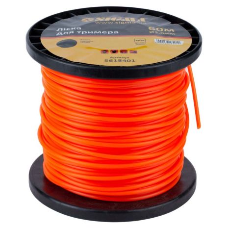 Лісочка для тримера коло Ø3.0мм 60м котушка SIGMA 5618401 Лісочка для тримера коло Ø3.0мм 60м котушка SIGMA 5618401