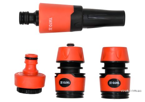 Ороситель прямой с соединениями для шлангов 1/2" и 3/4" 4 шт. Yato YT-99831 Ороситель прямой с соединениями для шлангов 1/2" и 3/4" 4 шт. Yato YT-99831