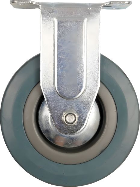 Колесо для візка Ø = 75 мм, b = 21 мм, сіра гума, з штивною опорою