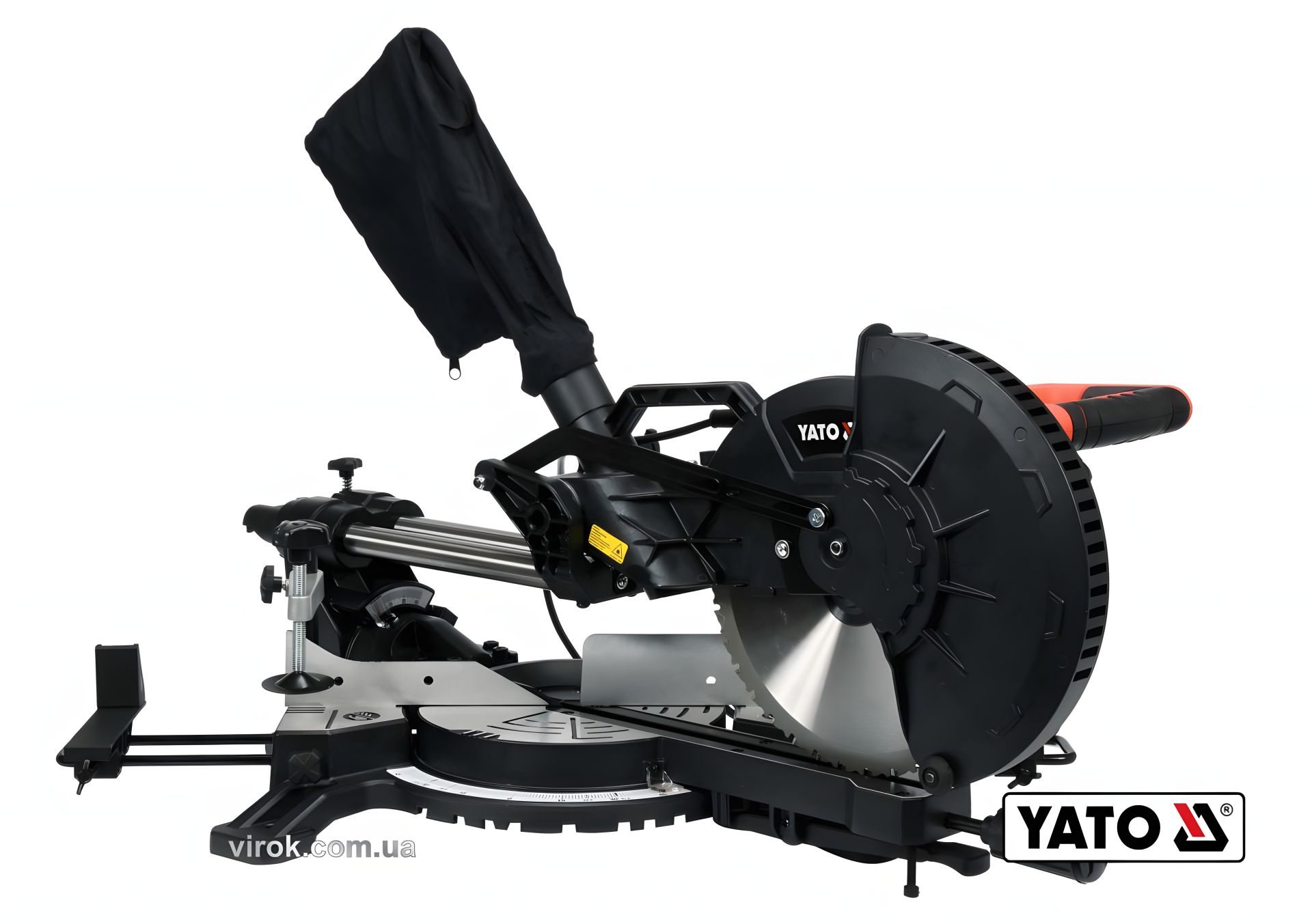 Торцовочная пила по дереву и металлу с лазером и протяжкой 1.8 кВт диск 255 x 25.4 мм YaTo YT-82174 Торцовочная пила по дереву и металлу с лазером и протяжкой 1.8 кВт диск 255 x 25.4 мм YaTo YT-82174