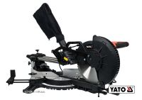Торцювальна пила для деревини та металу з лазером та протяжкою, 1.8 кВт диск 255 x 25.4 мм YaTo YT-82174