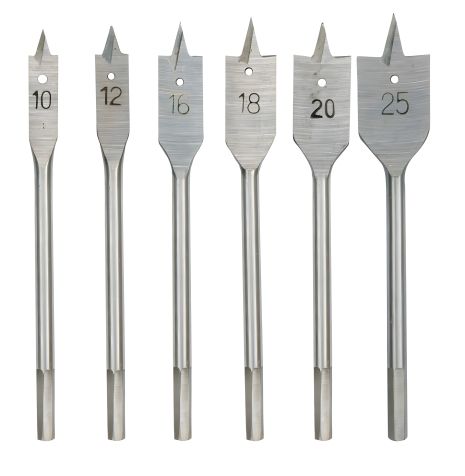 Набор перьевых свёрл по дереву 10-25 мм 6 шт. Vorel 22500