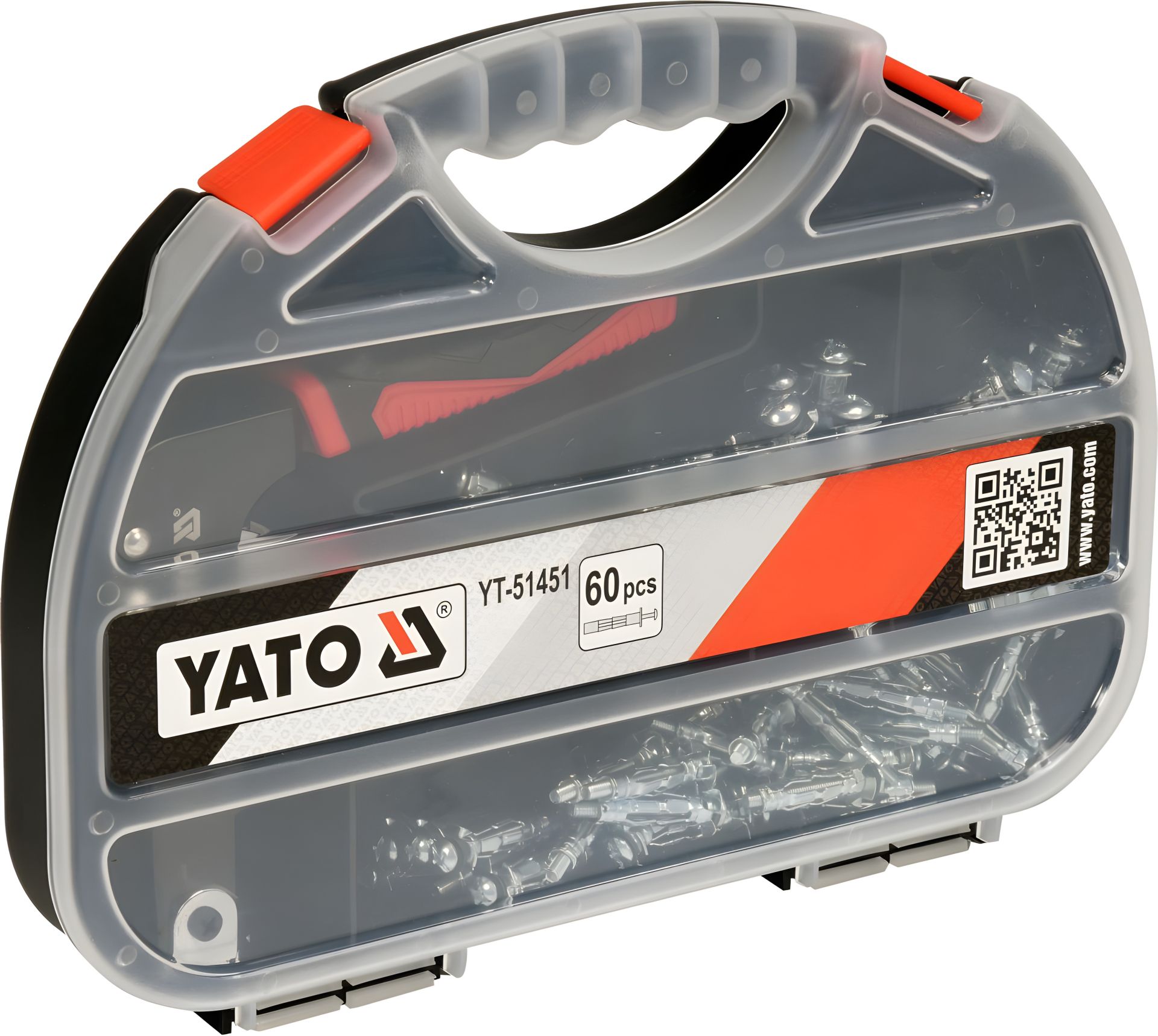 Пістолет та набір дюбелів Molly 60 шт. Yato YT-51451 Пістолет та набір дюбелів Molly 60 шт. Yato YT-51451