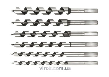 Набор спиральных сверл по дереву STHOR 10-20 мм, 230 мм, 6 шт., Vorel 22465