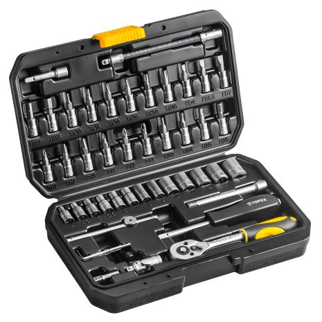 Набір торцевих ключів 1/4 "46 шт. від TOPEX 38D640