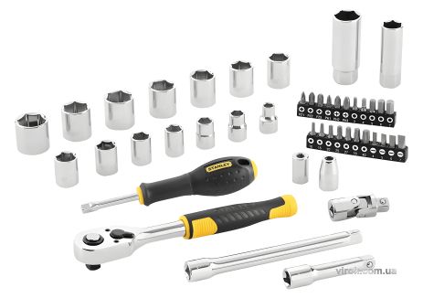 Набір торцевих головок та насадок з інструментами, 45 предметів Stanley STMT82829-1
