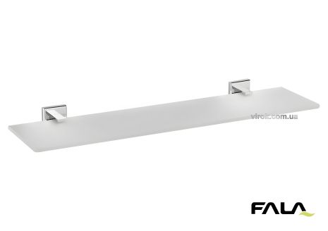 Настенная стеклянная полка FALA 52 см с креплениями дюбель/шуруп Vorel 69321