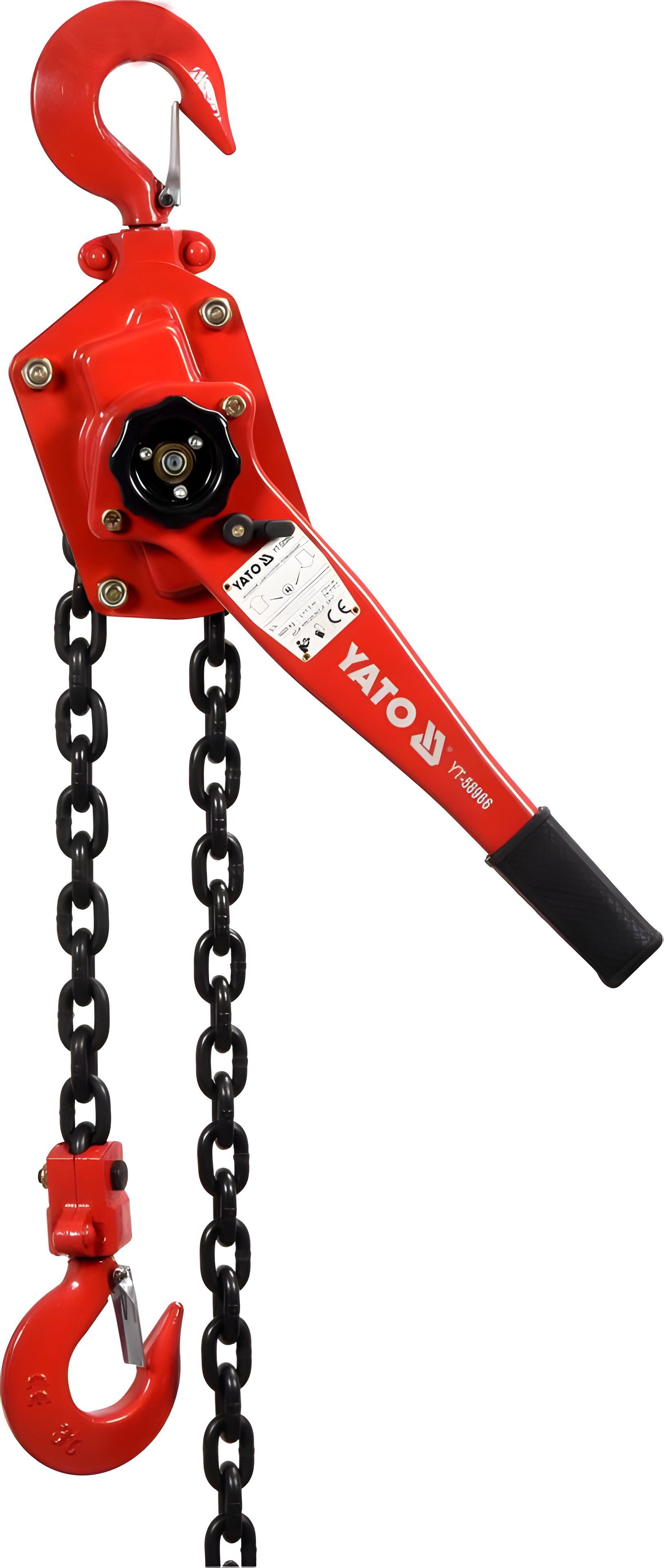 Лебедка рычаговая 3 т, высота 1,5 м Yato YT-58966 Лебедка рычаговая 3 т, высота 1,5 м Yato YT-58966