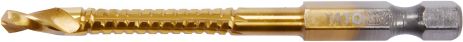 Свердло фрезерувальне по металу: HSS-TIN, Ø= 5 мм, l= 81 мм, HEX - 1/4" Yato YT-44822