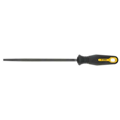 Напильник по металу квадратний 200 мм, зернистість 2, сталь T12, рукоятка двокомпонентна Topex 06A724