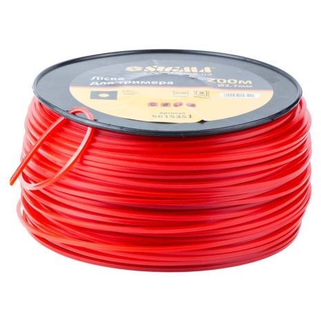 Лісочка для тримера армований квадрат Ø2.7мм 200м котушка SIGMA 5615351 Лісочка для тримера армований квадрат Ø2.7мм 200м котушка SIGMA 5615351