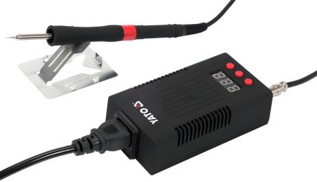 Паяльная станция сетевая: 110-230 V; Р = 75 Вт, t ° = 90-480 ° С, жало тип T12, LCD табло Yato YT-82461