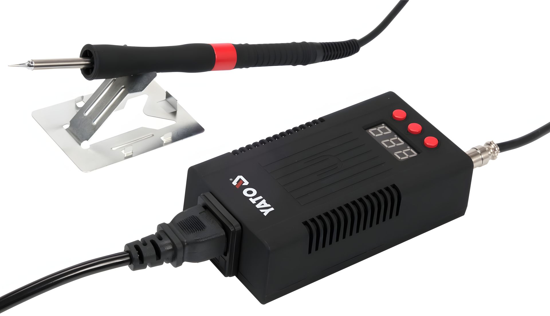 Сеточная паяльная станция 110-230 V; 75 Вт, t ° = 90-480 ° С, жало T12, LCD Yato YT-82461 Сеточная паяльная станция 110-230 V; 75 Вт, t ° = 90-480 ° С, жало T12, LCD Yato YT-82461