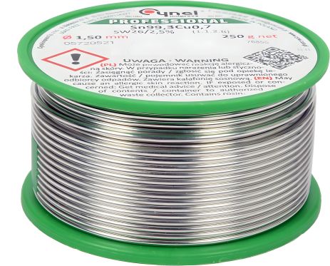 Безсвинцовый припой CYNEL, Ø1,5 мм, Sn99,3-Cu0,7, проволочный с флюсом 250 г Vorel 76855 Безсвинцовый припой CYNEL, Ø1,5 мм, Sn99,3-Cu0,7, проволочный с флюсом 250 г Vorel 76855