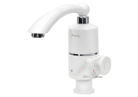 Сетевой водонагреватель FALA, до 60°С, 3 кВт, давление 0.04-0.6 MPa, гусак 20 см, нижнее подключение, Vorel 75930