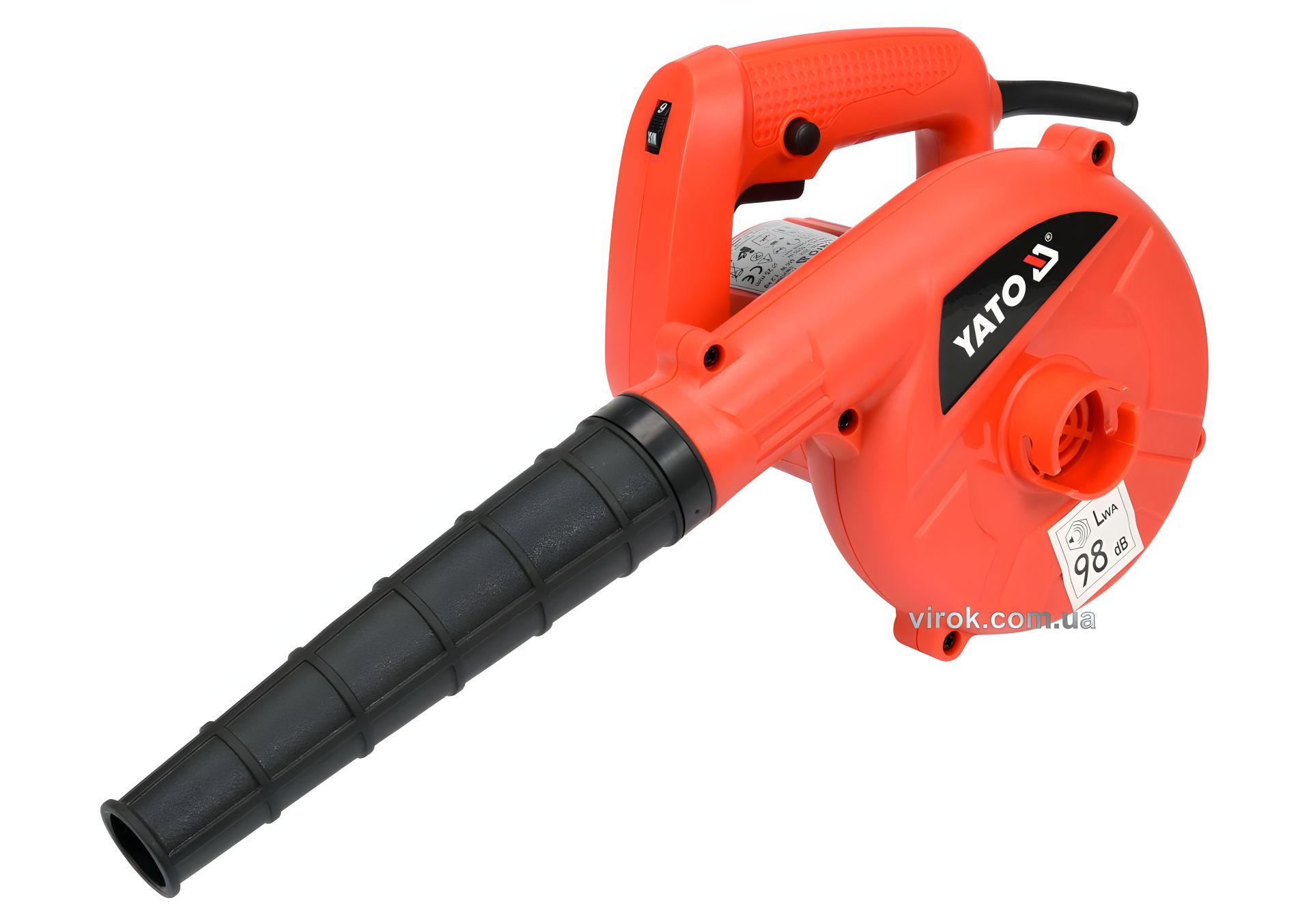 Мережевий пилосос: 600 Вт, 16000 об/хв, 4 м3/хв, кабель l=2 м + 2 насадки YaTo YT-85170 Мережевий пилосос: 600 Вт, 16000 об/хв, 4 м3/хв, кабель l=2 м + 2 насадки YaTo YT-85170