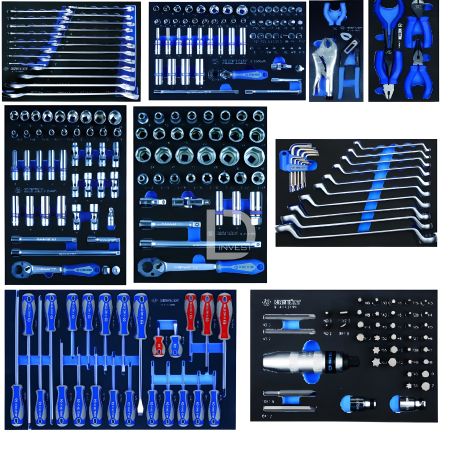 Набір інструментів EVO для візка 259 ін. у м'яких ложементах KING TONY 934-018MRVD