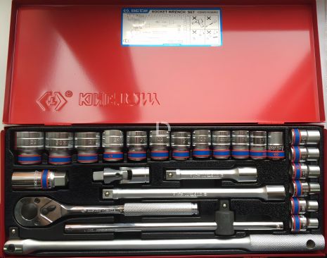 Комплект головок 1/2", 12 граней (10-32 мм) KING TONY 4226MR01