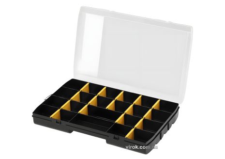 Органайзер пластиковый : 357 х 229 х 48 мм, 22 ячейки, с переставными перегородками Stanley STST81681-1 Органайзер пластиковый : 357 х 229 х 48 мм, 22 ячейки, с переставными перегородками Stanley STST81681-1