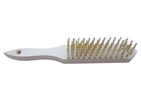 Щітка з латунного дроту, дерев'яна ручка, 6 рядів, Virok 12V306 Щітка з латунного дроту, дерев'яна ручка, 6 рядів, Virok 12V306