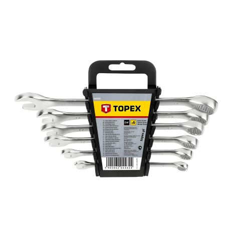 Ключи комбинированные, 8-17 мм, набор 6 шт. TOPEX 35D755