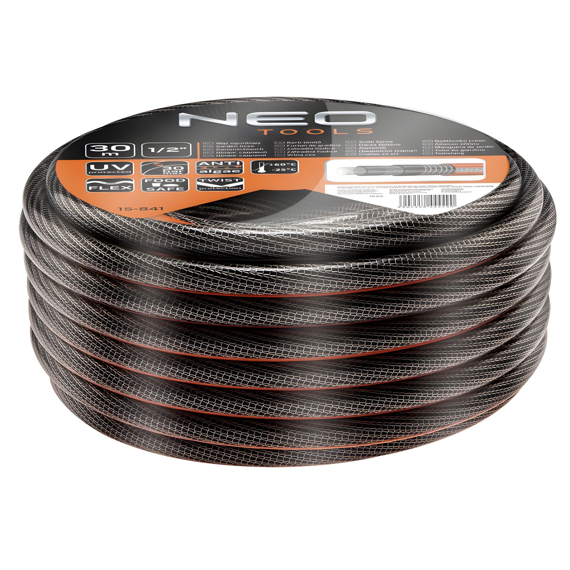 Π‘Π°Π΄ΠΎΠ²ΠΈΠΉ ΡΠ»Π°Π½Π³ 1/2" x 30 ΠΌ, 6-ΡΠ°Ρ, PROFESSIONAL NEO 15-841 Π‘Π°Π΄ΠΎΠ²ΠΈΠΉ ΡΠ»Π°Π½Π³ 1/2" x 30 ΠΌ, 6-ΡΠ°Ρ, PROFESSIONAL NEO 15-841