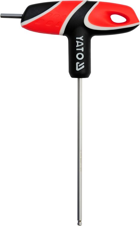 Шестигранный ключ с мячом и ручками 3 мм Yato YT-05586