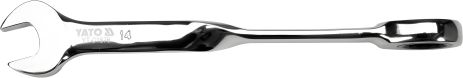 Ріжково-накидний ключ з тріскачкою 14 x 192 мм HRC 40-45 Cr-V Yato YT-01876 Ріжково-накидний ключ з тріскачкою 14 x 192 мм HRC 40-45 Cr-V Yato YT-01876