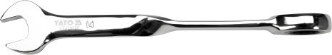 Ріжково-накидний ключ з тріскачкою 14 x 192 мм HRC 40-45 Cr-V Yato YT-01876