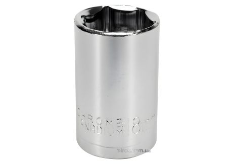 Торцевая головка 6-гранная STHOR : квадрат - 1/2", М18, углеродистая сталь [Блистер] Vorel 53340