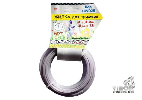 Леска для триммера круглая 3.0 мм x 15 м VIROK 10V027