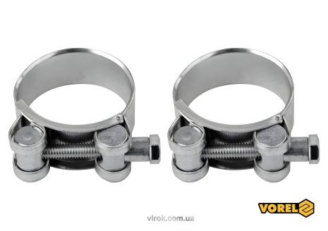 Сталевий оцинкований хомут з гвинтовим затиском GBS W1 Ø38-41/20 мм, 2 шт Vorel 73795 Сталевий оцинкований хомут з гвинтовим затиском GBS W1 Ø38-41/20 мм, 2 шт Vorel 73795