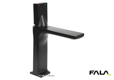 Смеситель для умывальника FALA "NOIR" с шаровым регулятором