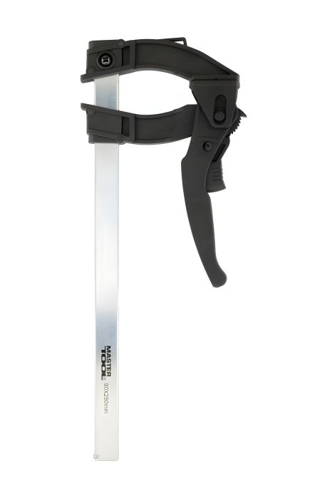Столярна струбцина F-Type швидкозатискна 250х90 мм 600 Н MASTERTOOL 07-0014