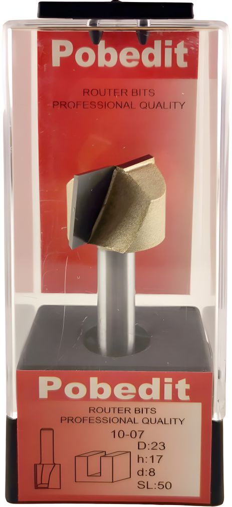 Прямая пазовая фреза D-23 мм, d-8 мм Pobedit P-1007-08-23 Прямая пазовая фреза D-23 мм, d-8 мм Pobedit P-1007-08-23