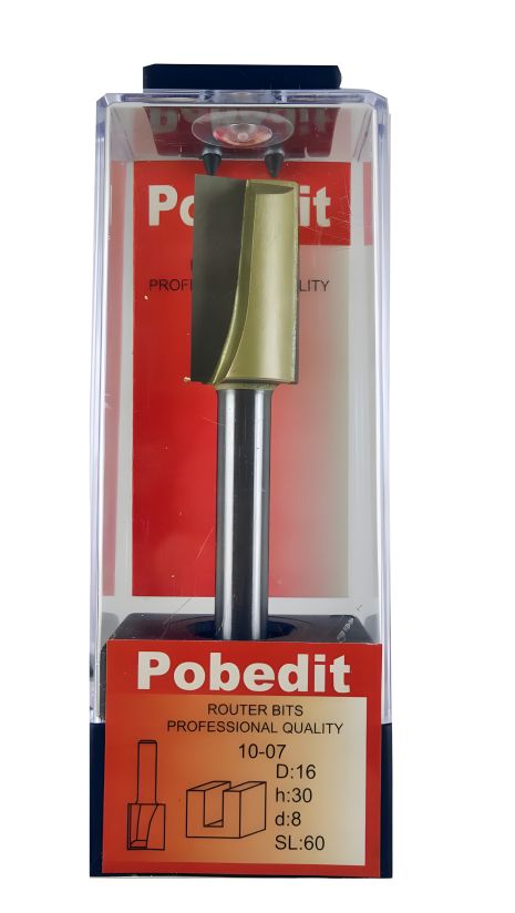 Пряма пазова фреза D-16 мм, d-8 мм Pobedit P-1007-08-16 Пряма пазова фреза D-16 мм, d-8 мм Pobedit P-1007-08-16