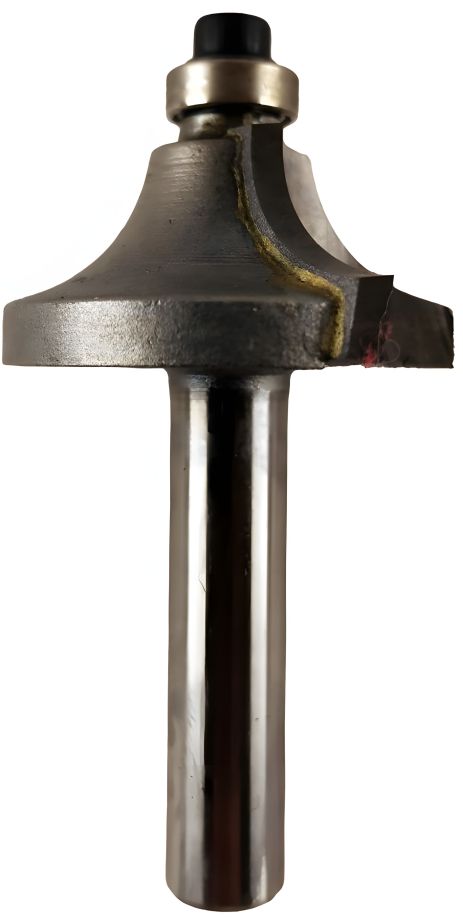 Фреза кромочная радиусная с подшипником D-33 мм, R-10 мм, d-8 мм Pobedit P-1019-08-10 Фреза кромочная радиусная с подшипником D-33 мм, R-10 мм, d-8 мм Pobedit P-1019-08-10