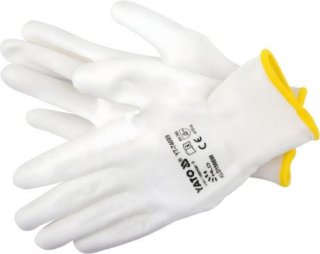 Белые рабочие перчатки нейлоновые размер 9 Yato YT-74699